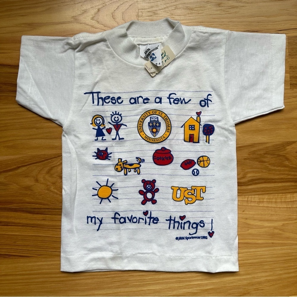 Vintage Deadstock 1992 University Of St Thomas MN Size Youth 2-4 Toddler Kids